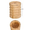 Nordlys Brown Solid Wood Pouf with Storage Modern Design Style Living Room - 4 of 4