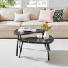 Danya B. 2pc 18.50"x29.5" Aurora Asymmetrical Modern Oval Teardrop Semi-Nested Modular Coffee Table Set - 2 of 4