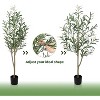 Wikineon Artificial Olive Tree, 4ft Tall Fake Floor Plant with Plastic Pot for Office and Home Decor, Decorative Artificial Plant for Indoors - 4 of 4