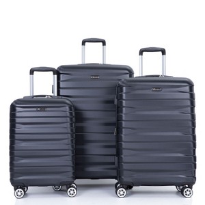 Belatt 3-Piece Expandable PC Luggage Set - Lightweight and durable hardshell luggage with 360° spinner wheels - 1 of 4