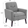 NicBex 1pc Accent Chair Tufted Upholstered Lounge Chair Reading Chair for Living Room Bedroom Studio - 3 of 4