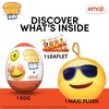 Miraball Bibi Emoji, Surprise Egg Capsules with Memory Foam Expandable Plush Toys – 3.7" (9.5cm) Soft Collectibles with Surprises Each – (Pack of 3) - 4 of 4