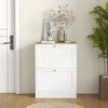 Vynxaria Modern Slim Shoe Cabinet for Entryway with 2 Flip Drawers - White, Fits 12 Pairs of Shoes - 2 of 4