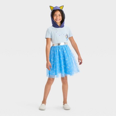 Girls' Bluey Cosplay Dress - Navy Blue