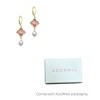 Adornia 14k Gold Plated Floral and Freshwater Pearl Drop Earrings - 3 of 3