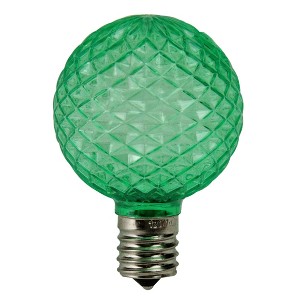 Northlight Pack of 25 Faceted G50 LED Green Christmas Replacement Bulbs - 1 of 1