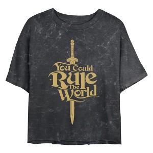 Junior's The Lord of the Rings: The War of the Rohirrim You Could Rule the World Quote Crop T-Shirt - 1 of 4