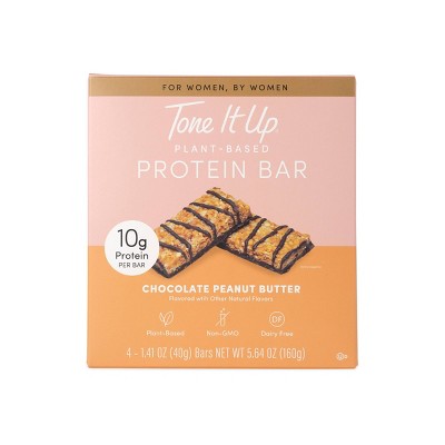 Tone It Up Plant-Based Chocolate Peanut Butter Bar - 4ct