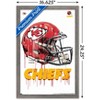Trends International NFL Kansas City Chiefs - Drip Helmet 20 Framed Wall Poster Prints - 3 of 4