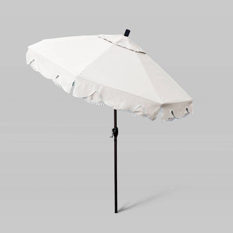 7.5' Sunbrella Coronado Base Market Patio Umbrella with Push Button Tilt - Bronze Pole - California Umbrella, 3 of 5