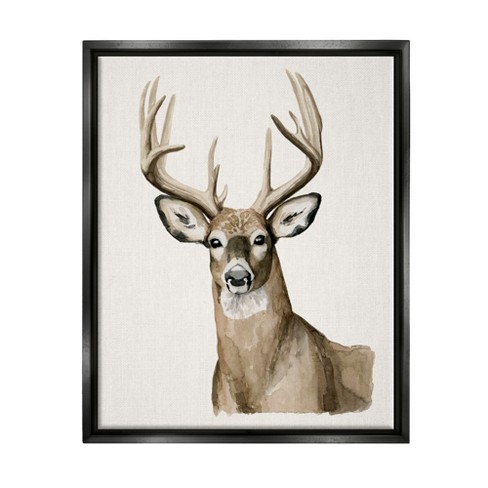Stupell Brown Deer Gazing Antlers Portrait : Target