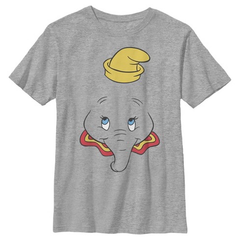 Boy's Dumbo Front Portrait Clown Pose T-shirt - Athletic Heather - Large :  Target
