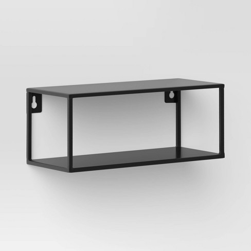 12" Metal Double Wall Shelf Black - Project 62™ - image 1 of 3