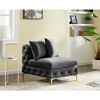 Meridian Furniture,Tremblay Velvet Armless Chair - 2 of 4
