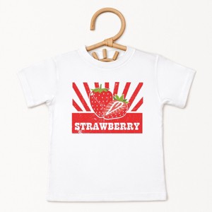 The Juniper Shop Strawberry Rays Toddler Short Sleeve Tee - 5T - White - 1 of 4