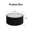 Kumasinova Modern Round Coffee Table with Light Marble Top,18"/30" PU Leather Center Table with Cylinder Shape,Side Table for Living Room Furniture - 3 of 4
