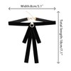 INSPIRE CHIC Women's Velvet Bow Brooch Tie Neck Band Ties Flatback Beads Decor - 2 of 4