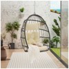 VisioGear Egg Chairs, Patio Egg Chair, Outdoor Garden Egg Swing Chair Hanging Chair for Bedroom Living Room, Yellow, 28.70"*28.5"*55.6" - 3 of 4