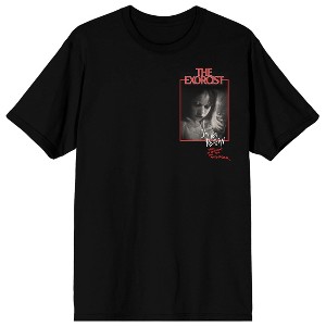 The Exorcist Possessed Regan Screengrab Crew Neck Short Sleeve Men's Black T-shirt - 1 of 3