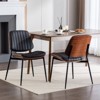 Set of 2 Mid-Century Modern Dining Chairs, PU Leather Armless Chairs with Curved Back and Metal Legs for Kitchen or Dining Room-Koiai - 2 of 4