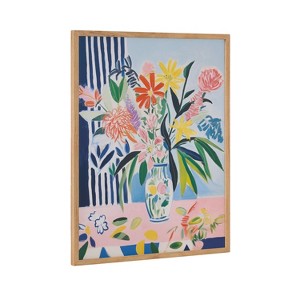 Kate & Laurel All Things Decor 16"x20" Gallery Cheerful Maximalist Flower Vase Print by The Creative Bunch Studio Natural - 1 of 4