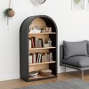 43 Inch Arched MDF StorageBookshelf,4-Tier Modern Bookcase with Storage Shelves,Arched Shelf for Bedroom or Office Display-Cuddlewood - 2 of 4