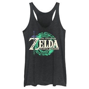 Women's Nintendo The Legend of Zelda: Tears of the Kingdom Game Logo Racerback Tank Top - 1 of 4