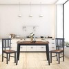 Tangkula Dining Table Wooden Kitchen Table w/Rubber Wood Legs Modern Rectangular Dinner Table for Dining Room Walnut & Black - 3 of 4