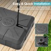 Pellebant Patio Umbrella Base Fits Cantilever Umbrellas, 300Lbs Capacity Heavy Duty Black Umbrella Stand Base with 4 Wheels - 4 of 4