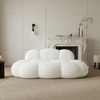 WJShome 90" Modern Curved Couch For Living Room,Lazy Floor Couch, Boucle LoveSeat 3 Seater Sofa, Cozy Leisure Couches for Apartment - 2 of 4