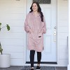 Catalonia Women’s Plush Hoodie Sweatshirt Dress, Casual Snuggly  Pullover Sweater with Kangaroo Pocket, Womens Fall Tops, One Size - 2 of 4