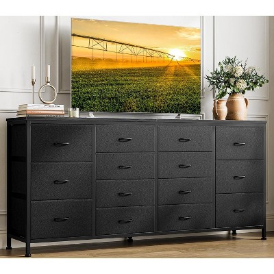 Homhougo TV Stand for TVs up to 75" Black