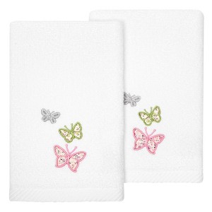 Linum Home Textiles 100% Turkish Cotton MARIPOSA Embellished Towel Set - 1 of 4