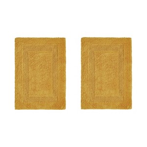 Lux Premium 100% Cotton Tufted Solid Reversible 2 Piece Bath Rug Set – Ultra-Soft, Water-Absorbent, Durable, Machine Washable Bathroom Rug - 1 of 4