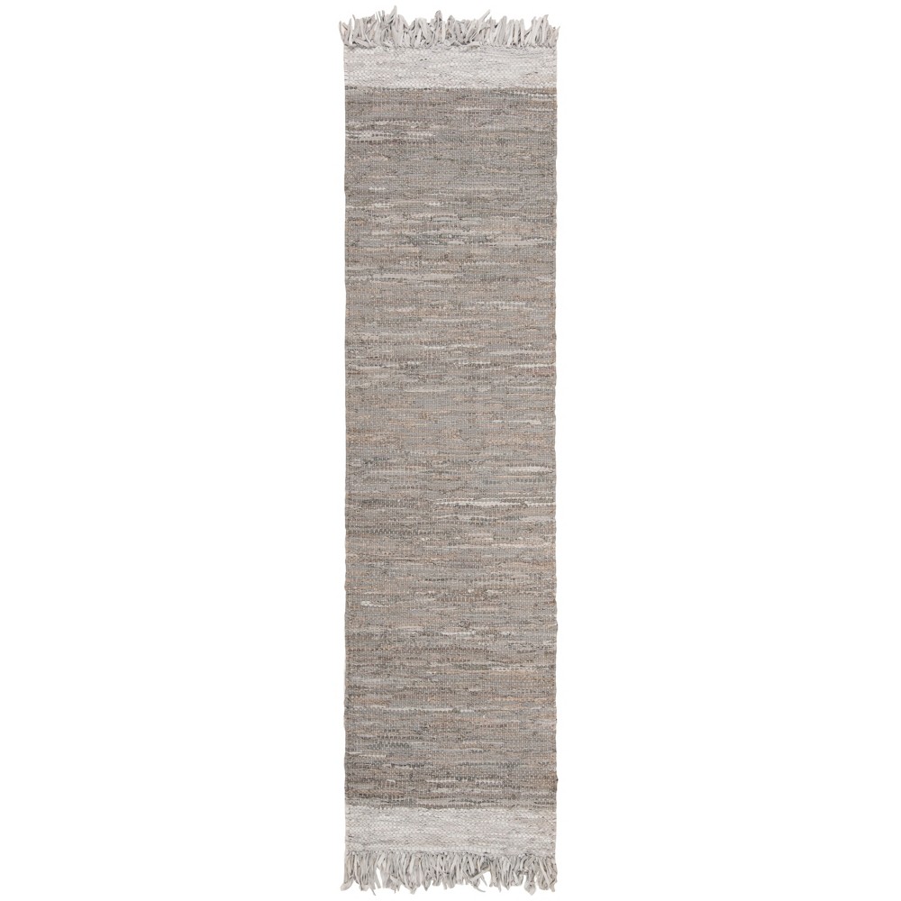  Color Block Woven Runner Light Gray/Dark Gray