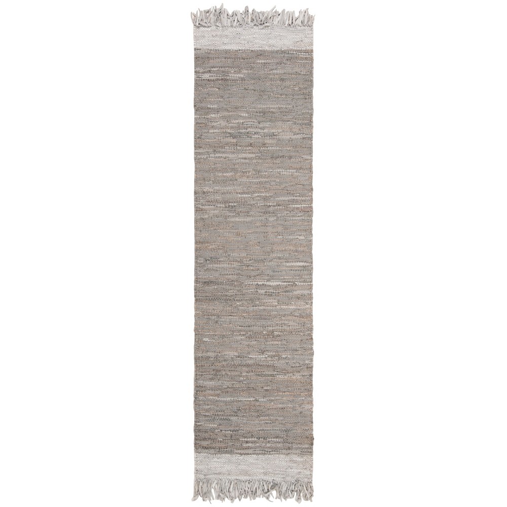 2'3inx9' Color Block Woven Runner Light Gray/Dark Gray - Safavieh