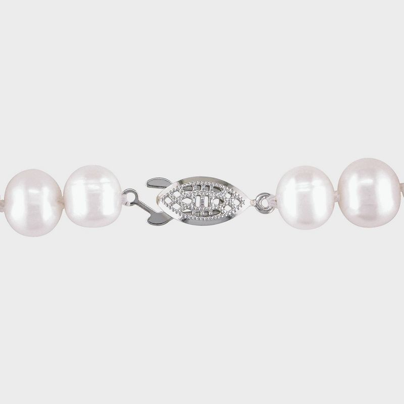 Cultured Freshwater Pearl Necklace in Sterling Silver - White, 3 of 4