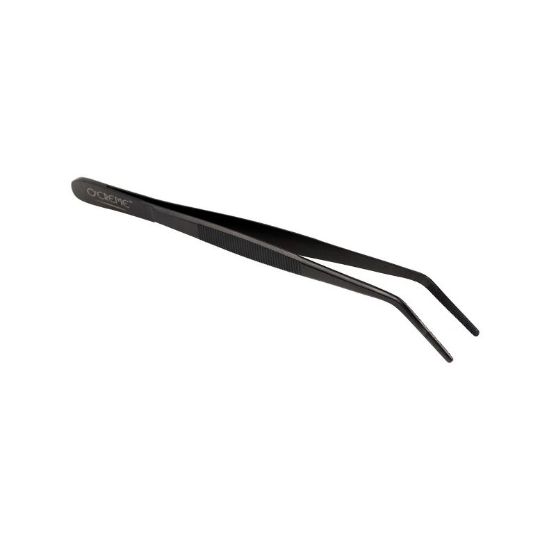 O'Creme Stainless Steel Precision Kitchen Culinary Fine-Tip Tweezer Tongs - Black, 2 of 4