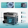 EUHOMY 48Qt Dual Zone APP Control Outdoor Portable Car Refrigerator with Wheels in Black - 3 of 4