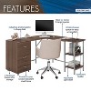 NicBex 59 Inch L-Shaped Computer Home Office Desk with 3 Drawers and Open Shelves - 4 of 4