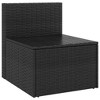 vidaXL Patio Middle Sofas with Cushions 2 pcs Black Poly Rattan - 4 of 4