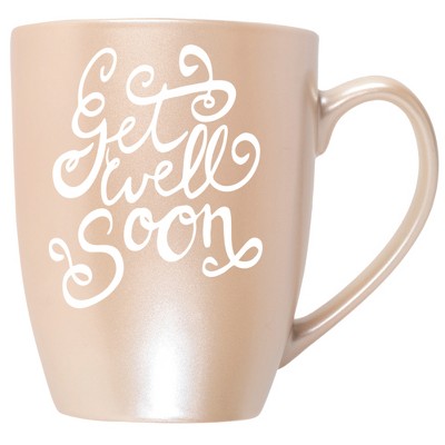Elanze Designs Get Well Soon Precious Pearl 10 ounce New Bone China Coffee Cup Mug