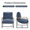 Syemin Accent Chairs Single Sofa Chair Reading Leisure Chair Arm Chair Modern Accent Chairs Upholstered Comfy Chair, Blue, 29.13"*29.92"*35.28" - 3 of 4