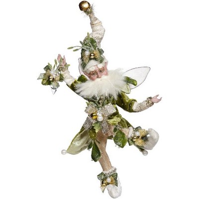 Mark Roberts Products 10" Collectible Mistletoe Magic Christmas Fairy Small - Beige/Green