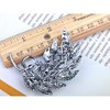 Anna-Kaci Vintage Inspired Silvery Tone Shiny Emerald Green Rainbow Rhinestones Flower Leaf Bouquet Feather Brooch Pin - 3 of 4