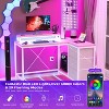 Nasitip 43" L-Shaped Gaming Desk with Drawers and Monitor Stand, Computer Desk with Power Outlets and LED Lights - 3 of 4