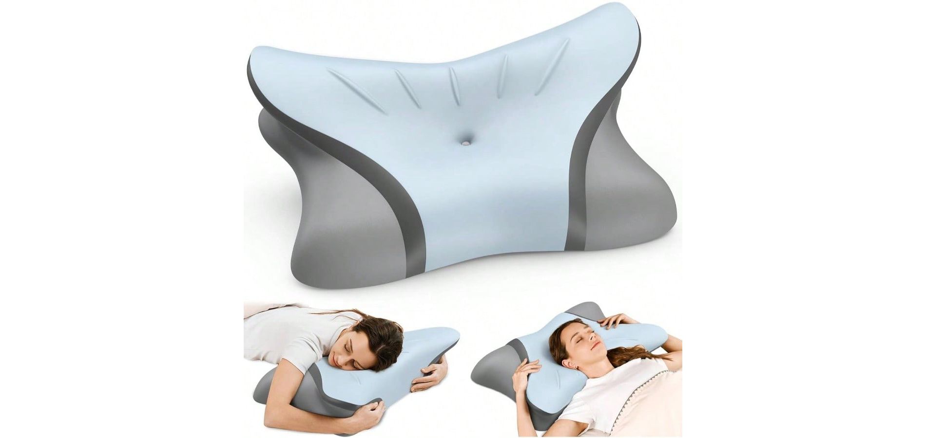 Cervical Neck Pillow - Cooling, Ergonomic Foam Pillow 27.2 X 16.5 Inches