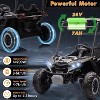 24V Kids Ride On Utv,2-Seater 4WD Electric Truck with Sun Shade, Remote Control, Led Lights, 4 Shock Absorbers - 4 of 4