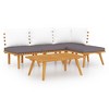 vidaXL Garden Lounge Set Dark Grey Solid Acacia wood 5-piece set Modular - 2 of 4