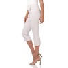 Rekucci Women’s Pull-On Comfort Capri Pants with Back Lacing Detail & Pockets – Mid-Rise Stretch Capris - 2 of 4